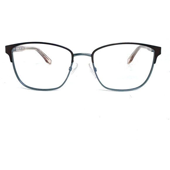 BCBG MAXAZRIA Hilda Brown Blue Square Eyeglasses Frames 50-16 130 H16783 - Picture 1 of 7